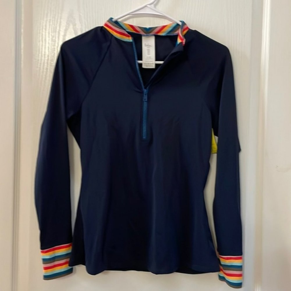 Zip Up Boden Top swim rash guard size 8